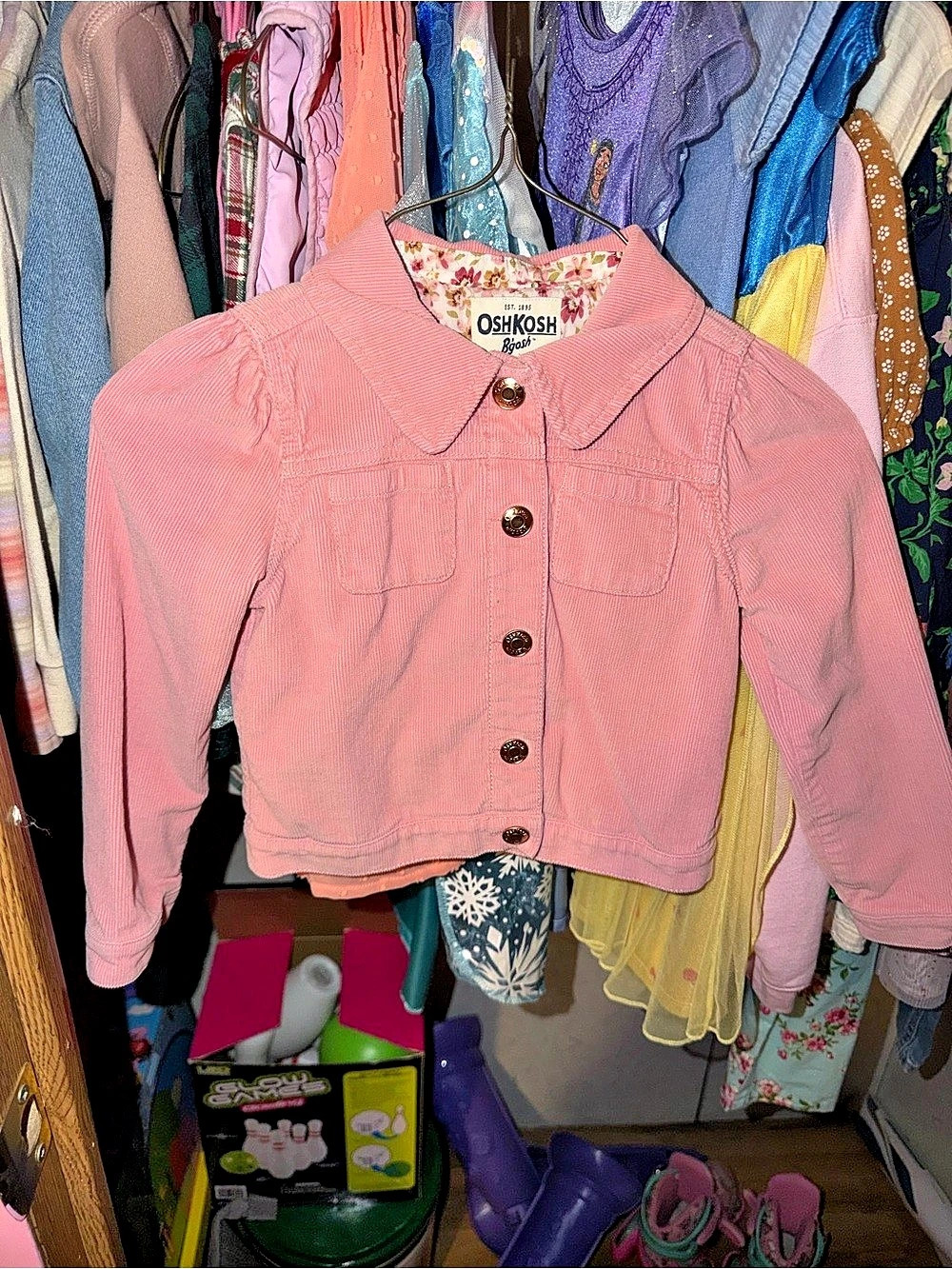 OshKosh B'gosh Pink Corduroy Button-Front Jacket